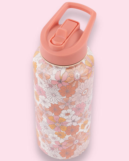Sip By Splosh Water Bottle - Retro Floral