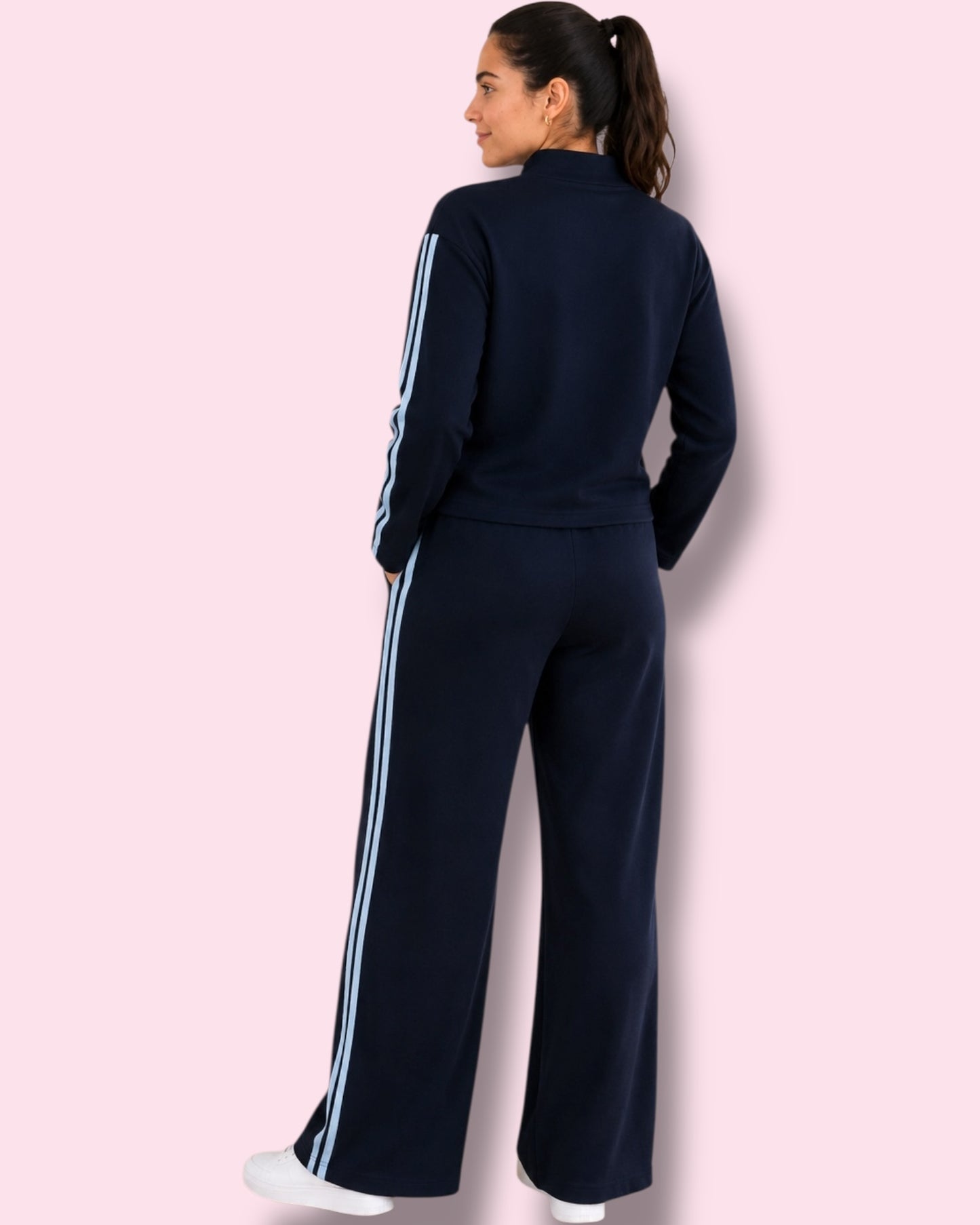 Renee Sweat Top - Navy/Pale Blue