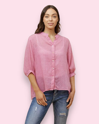 Mia Shirt - Fuchsia