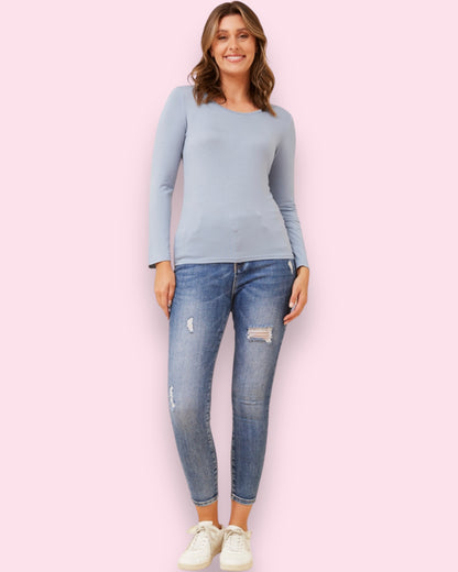 Amity Plain Top - Denim