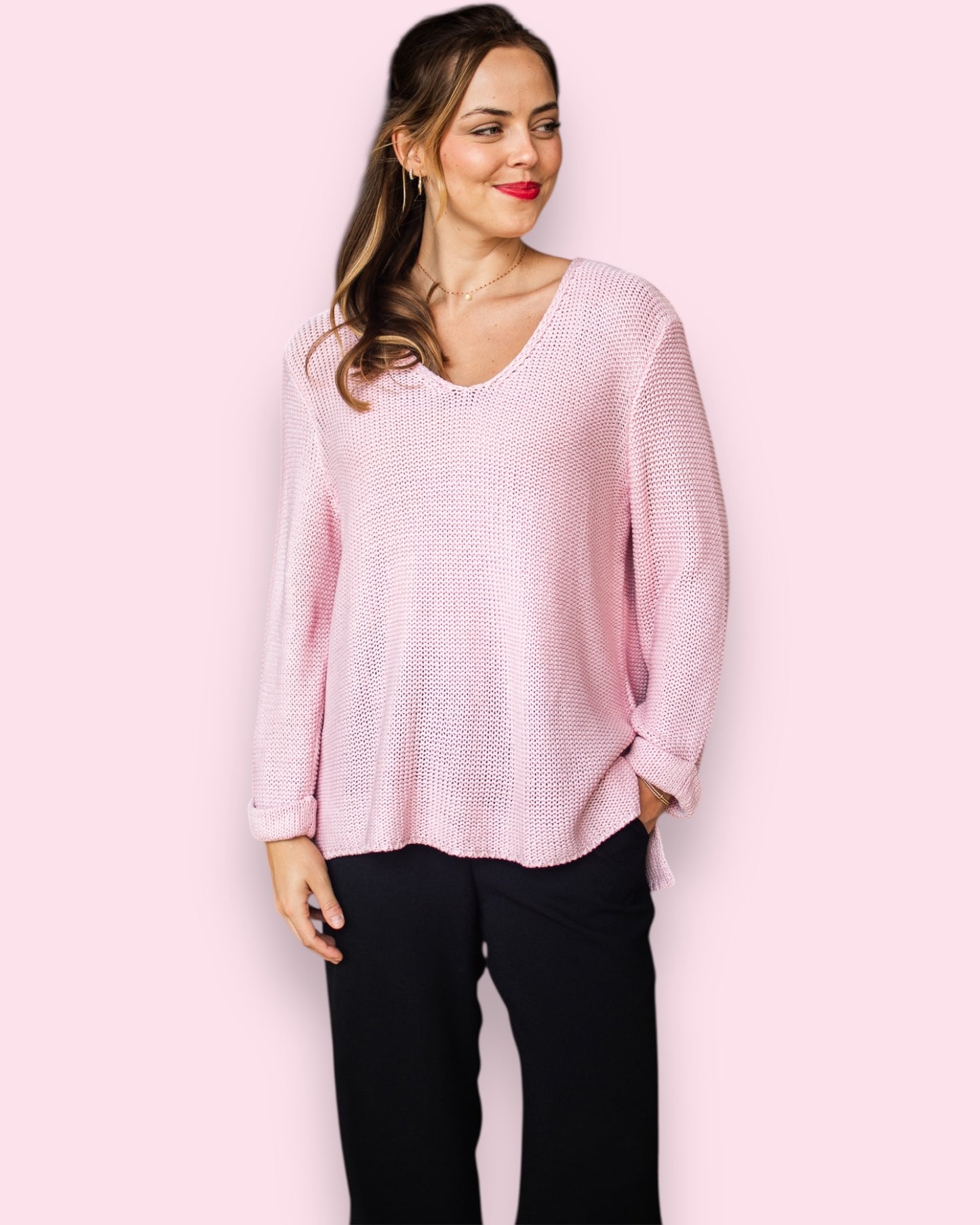 Maddie Knit - Baby Pink